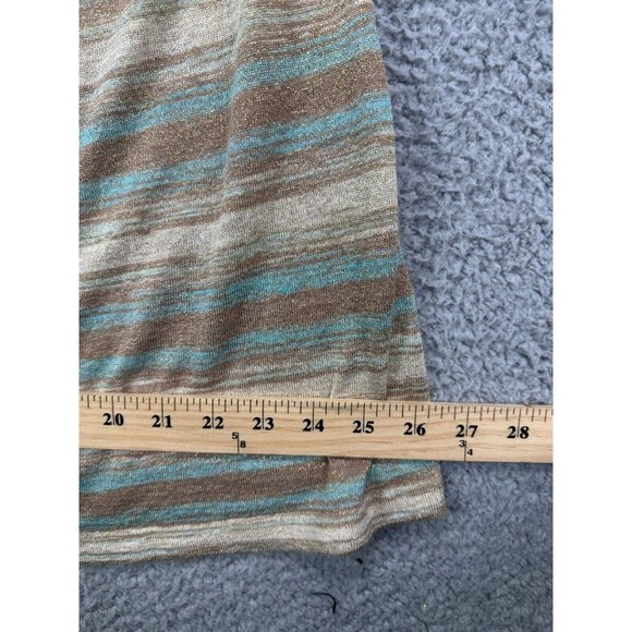 Tommy Bahama Dress Womens XL Coffee Linen Blend Gold Metallic Maxi Ladies NEW - Picture 13 of 13